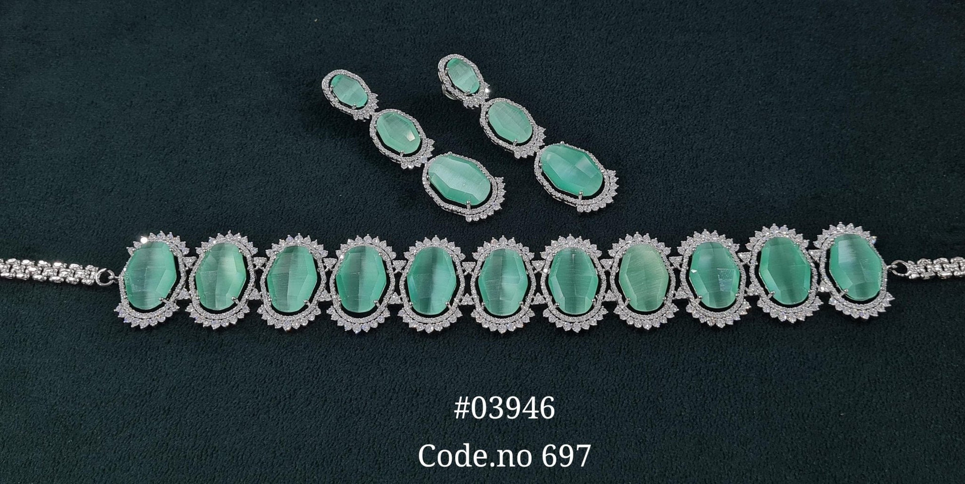 Cz Choker 03946 - KRISHNA'S SWETA JEWELLERY