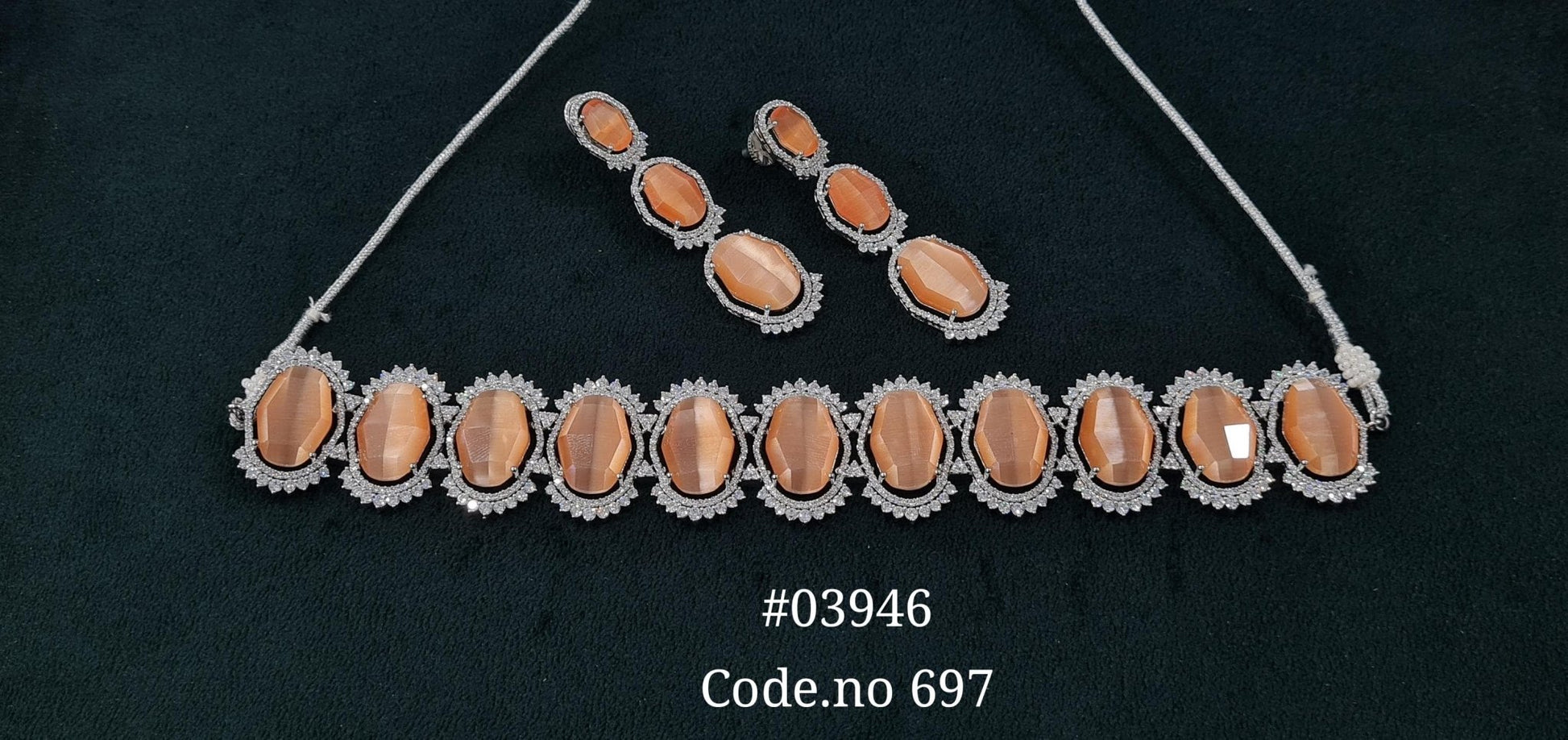 Cz Choker 03946 - KRISHNA'S SWETA JEWELLERY