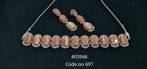 Cz Choker 03946 - KRISHNA'S SWETA JEWELLERY