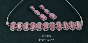 Cz Choker 03946 - KRISHNA'S SWETA JEWELLERY