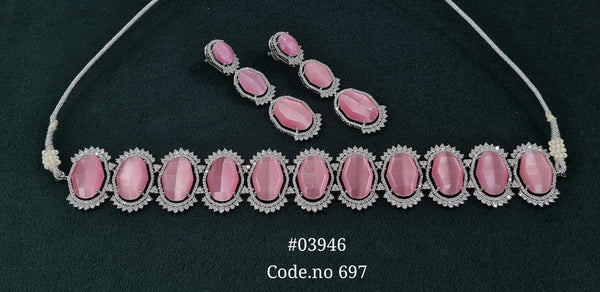 Cz Choker 03946 - KRISHNA'S SWETA JEWELLERY