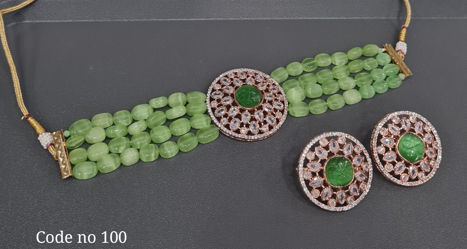 Cz Choker 03960 - KRISHNA'S SWETA JEWELLERY