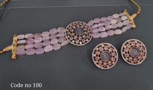 Cz Choker 03960 - KRISHNA'S SWETA JEWELLERY