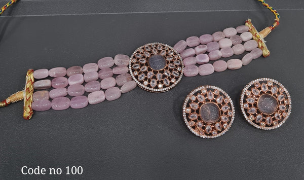 Cz Choker 03960 - KRISHNA'S SWETA JEWELLERY