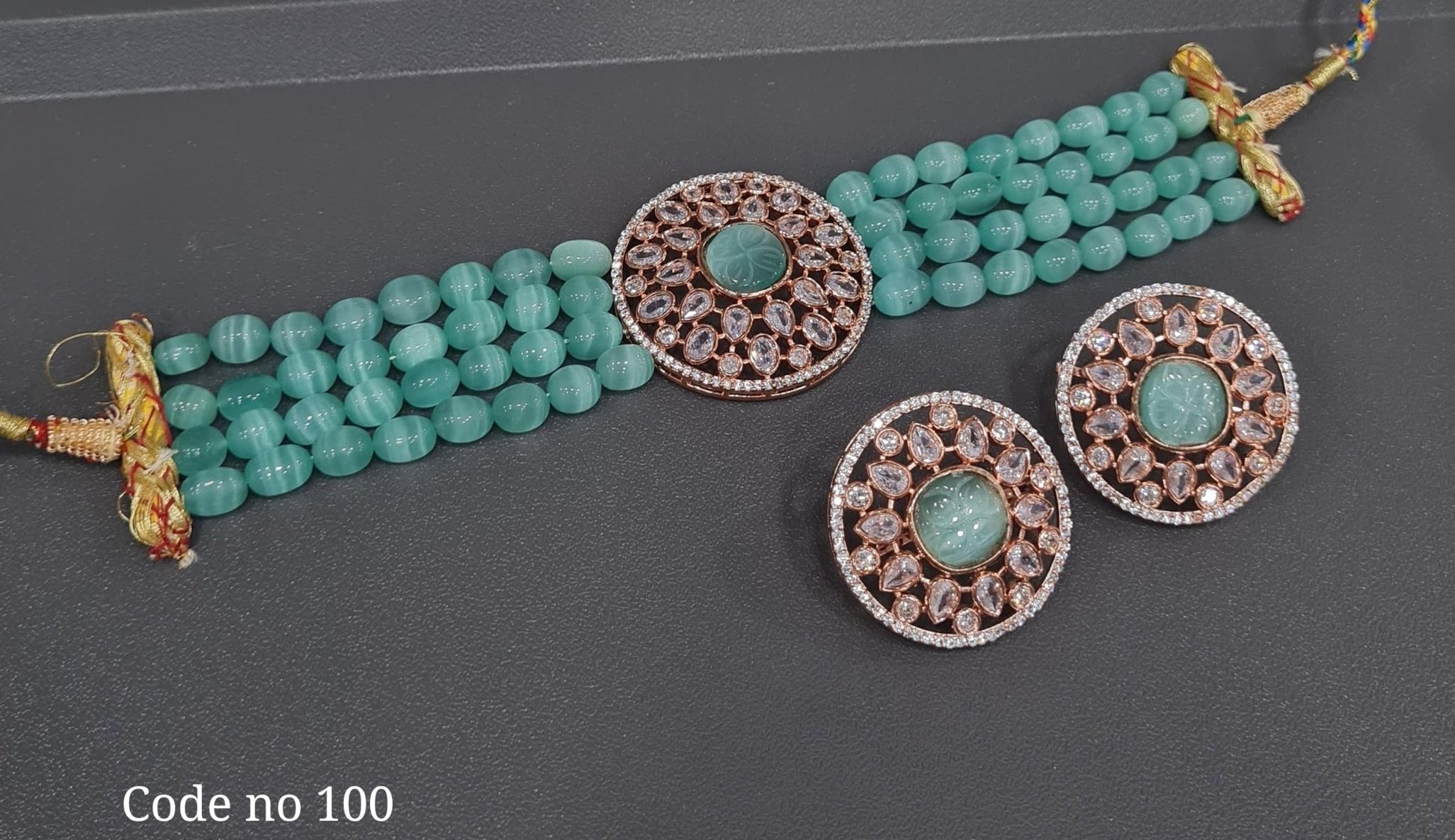 Cz Choker 03960 - KRISHNA'S SWETA JEWELLERY