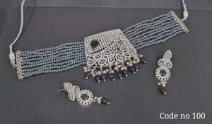Cz Choker 03961 - KRISHNA'S SWETA JEWELLERY