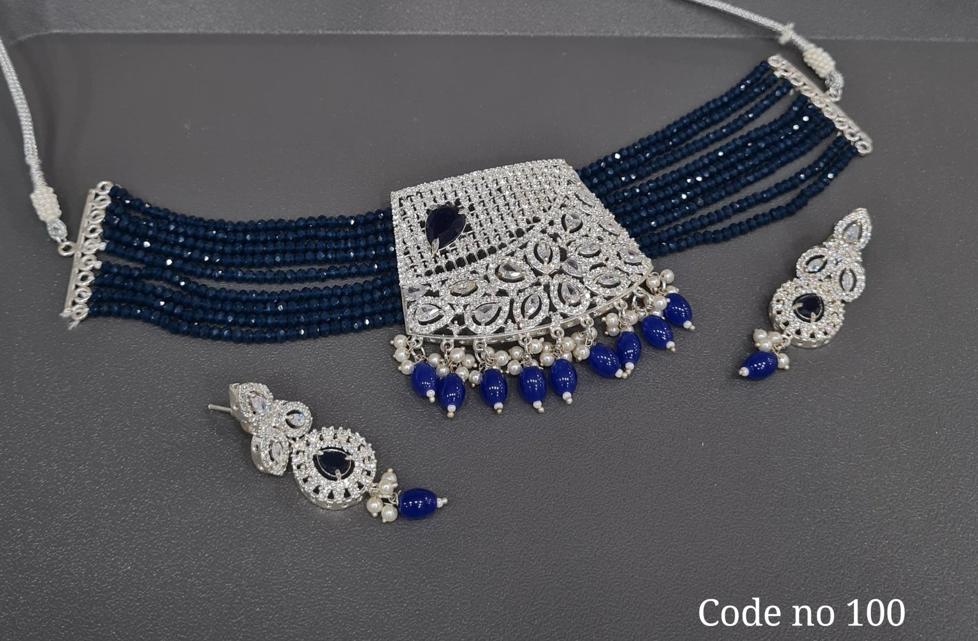 Cz Choker 03961 - KRISHNA'S SWETA JEWELLERY