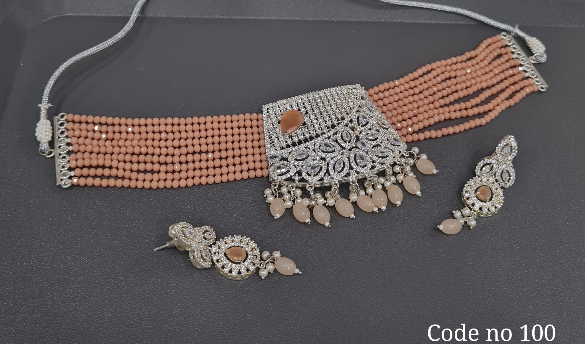 Cz Choker 03961 - KRISHNA'S SWETA JEWELLERY