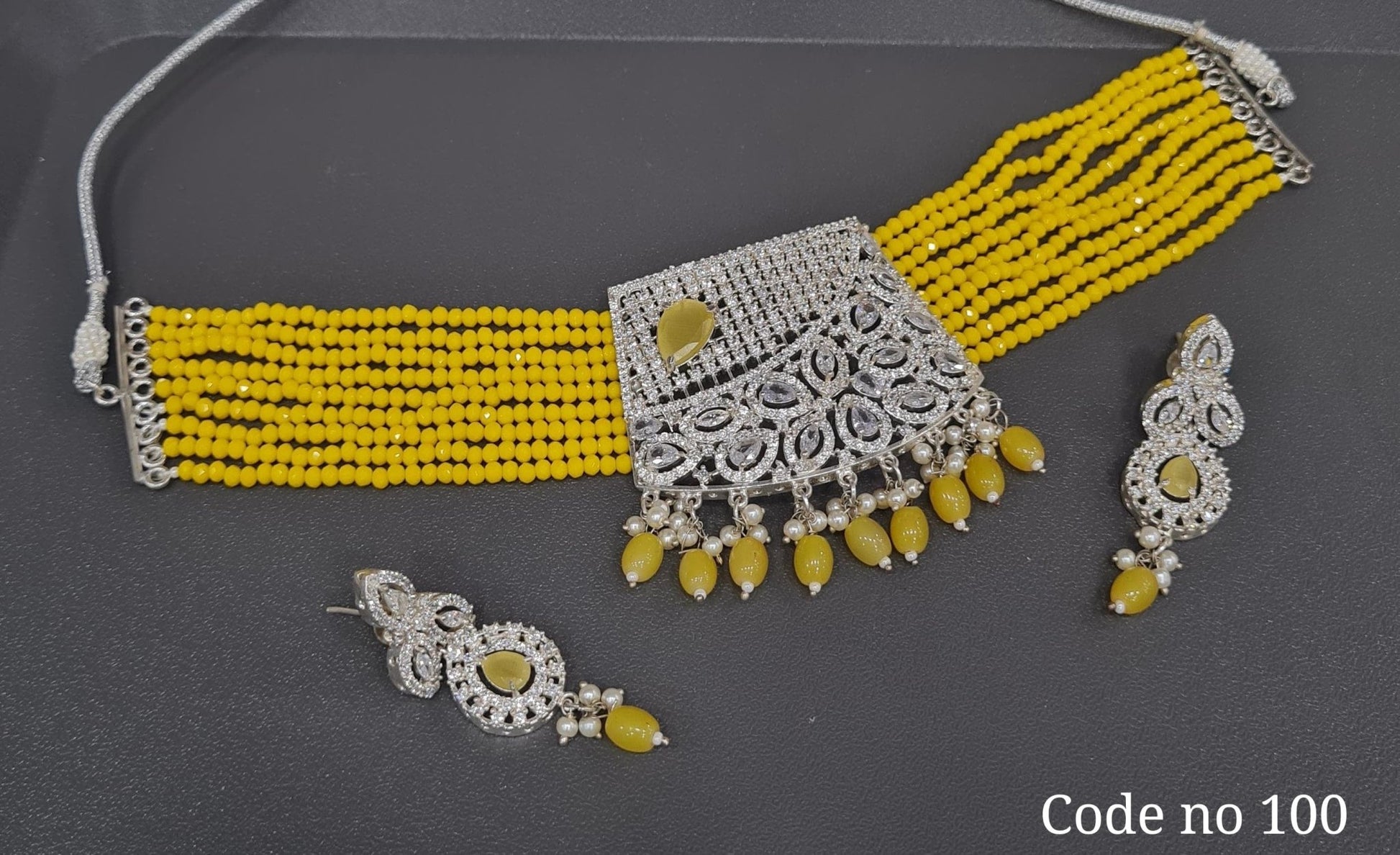 Cz Choker 03961 - KRISHNA'S SWETA JEWELLERY