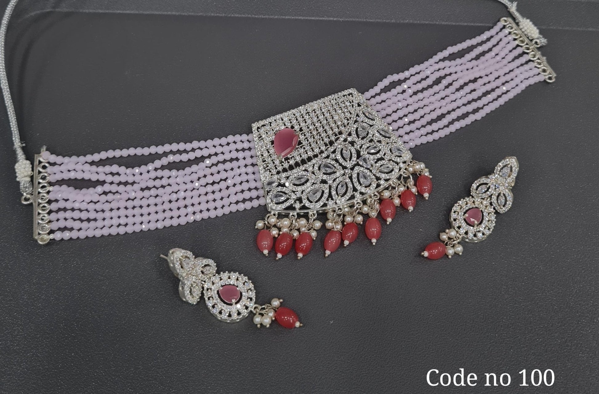 Cz Choker 03961 - KRISHNA'S SWETA JEWELLERY