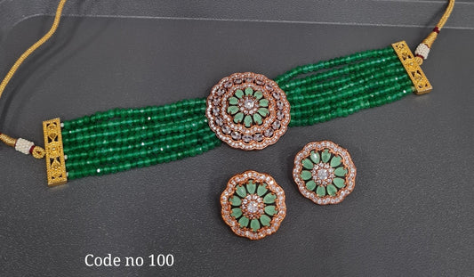 Cz Choker 03962 - KRISHNA'S SWETA JEWELLERY