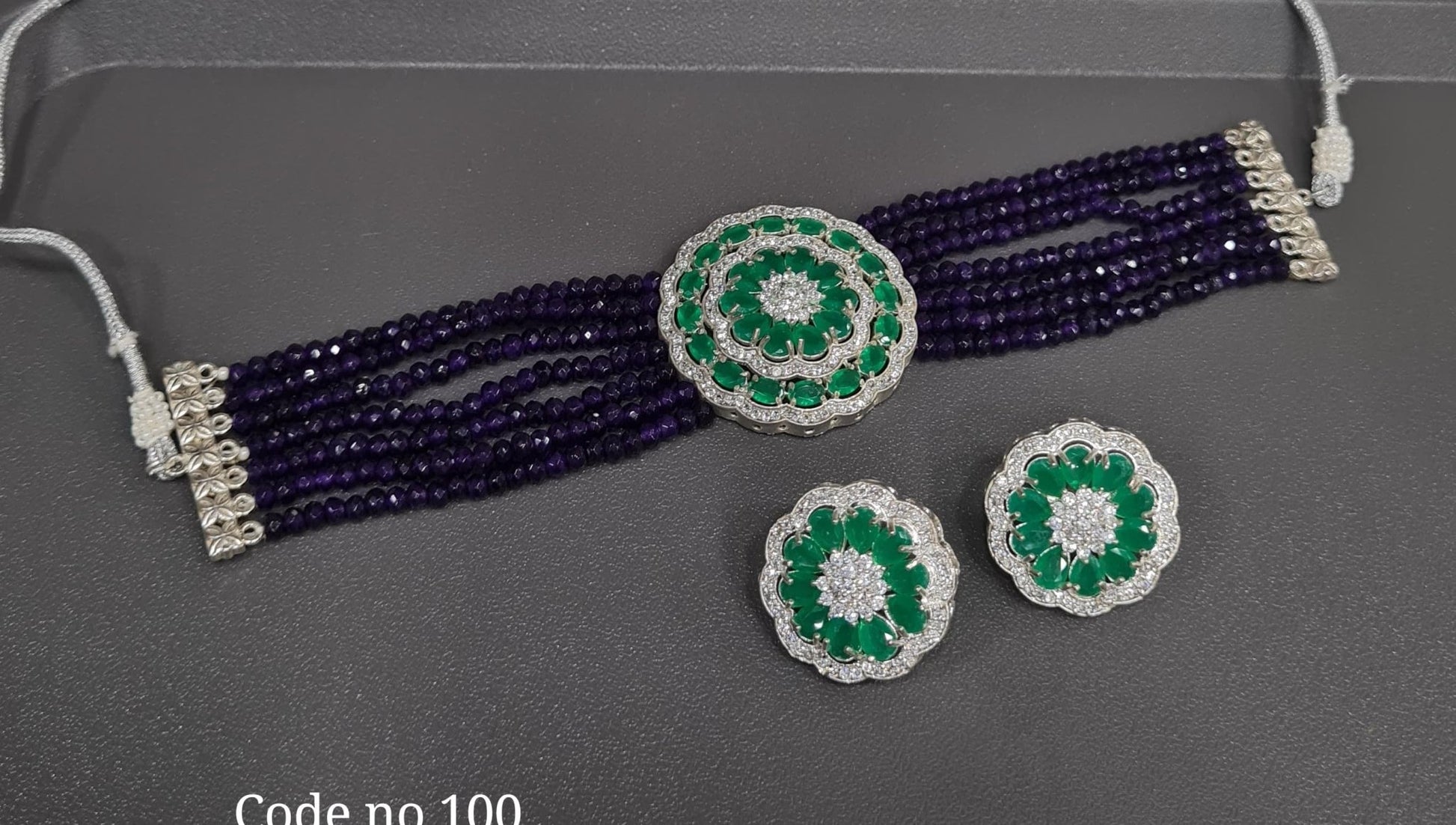 Cz Choker 03962 - KRISHNA'S SWETA JEWELLERY