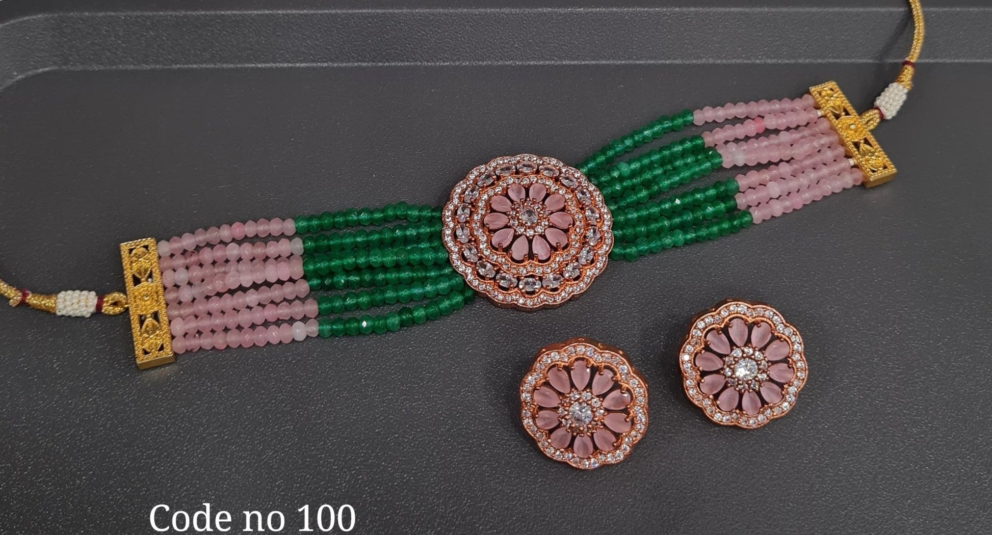 Cz Choker 03962 - KRISHNA'S SWETA JEWELLERY