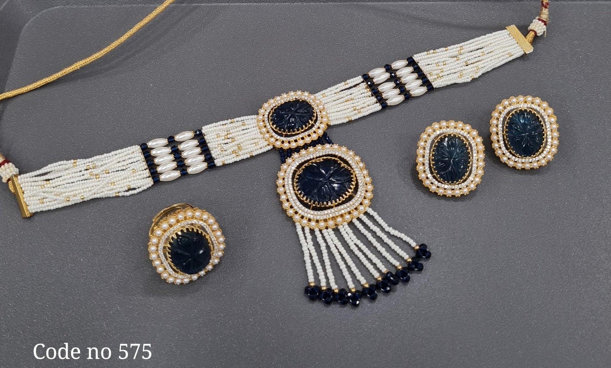 Cz Choker 03963 - KRISHNA'S SWETA JEWELLERY