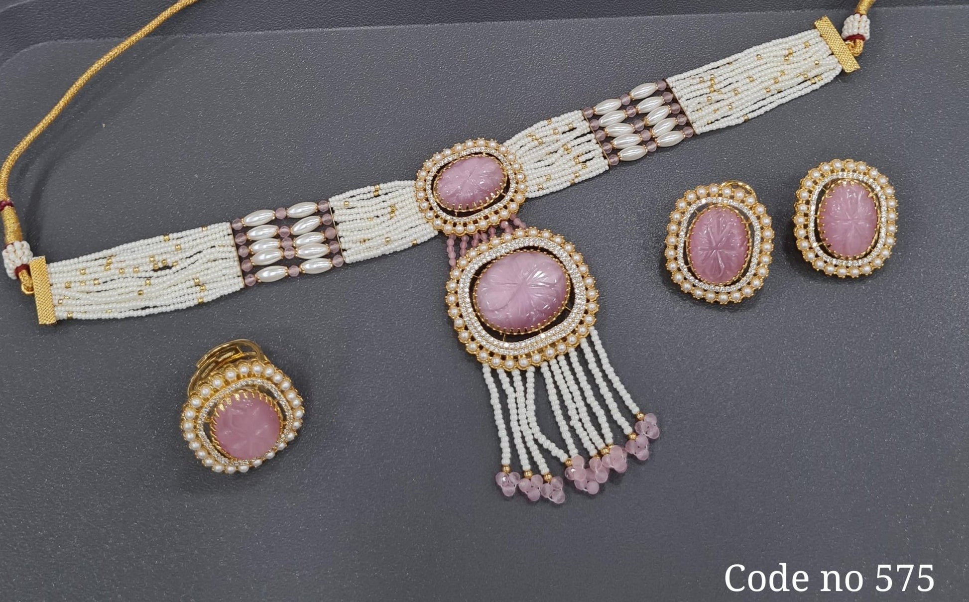 Cz Choker 03963 - KRISHNA'S SWETA JEWELLERY