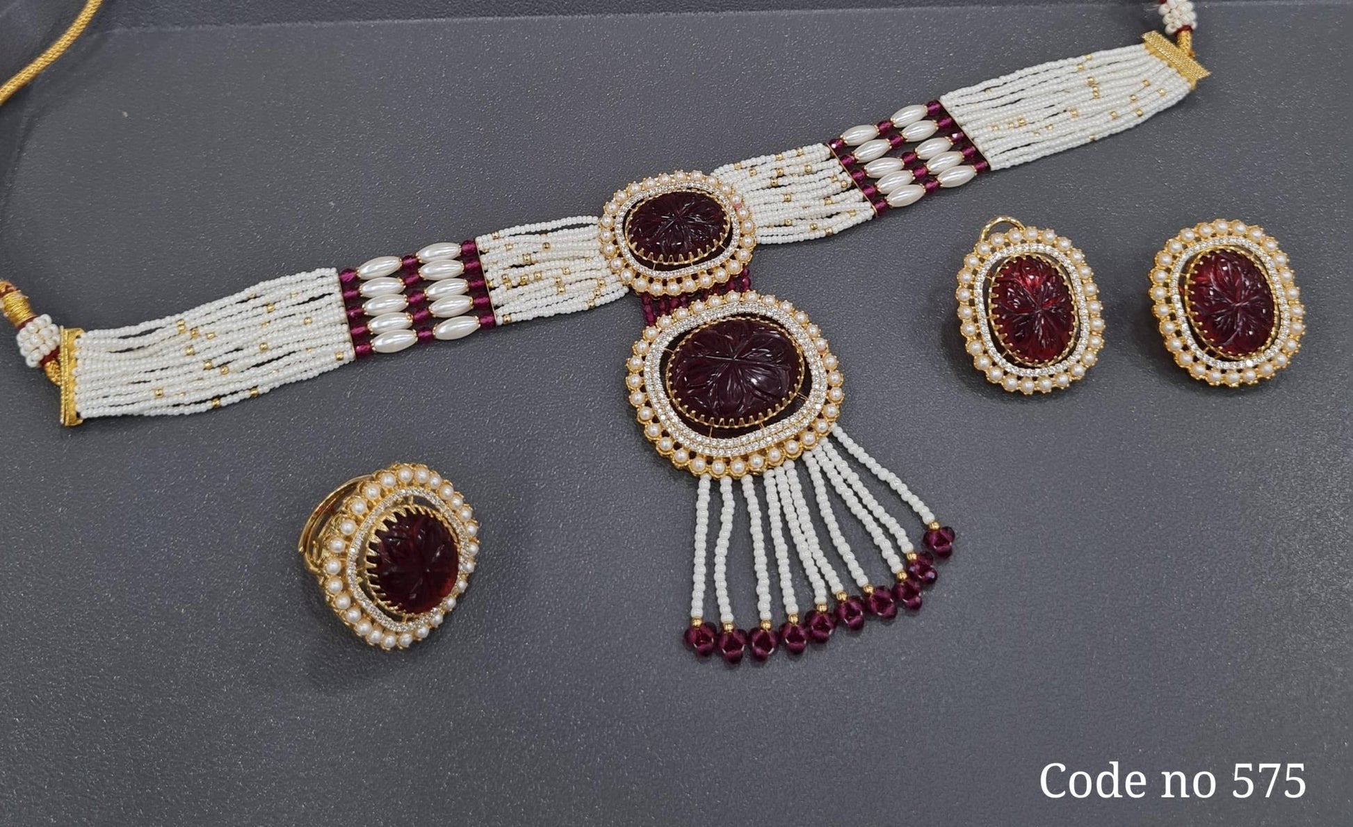 Cz Choker 03963 - KRISHNA'S SWETA JEWELLERY