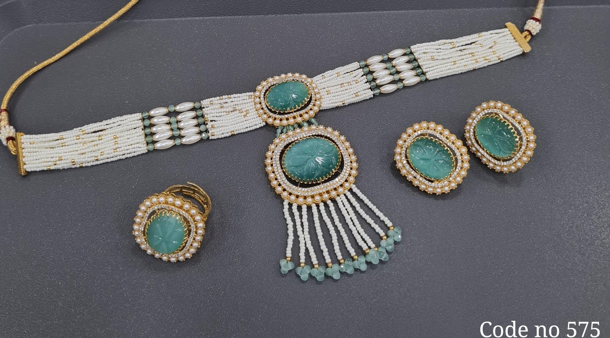 Cz Choker 03963 - KRISHNA'S SWETA JEWELLERY