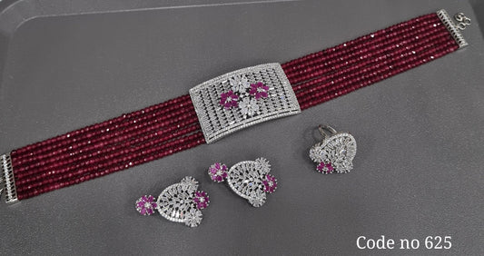 Cz Choker 03964 - KRISHNA'S SWETA JEWELLERY