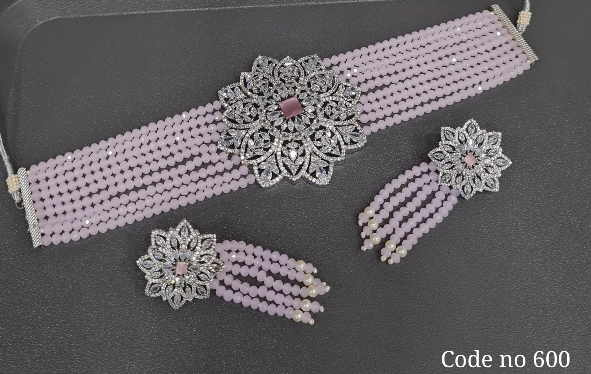 Cz Choker 03966 - KRISHNA'S SWETA JEWELLERY