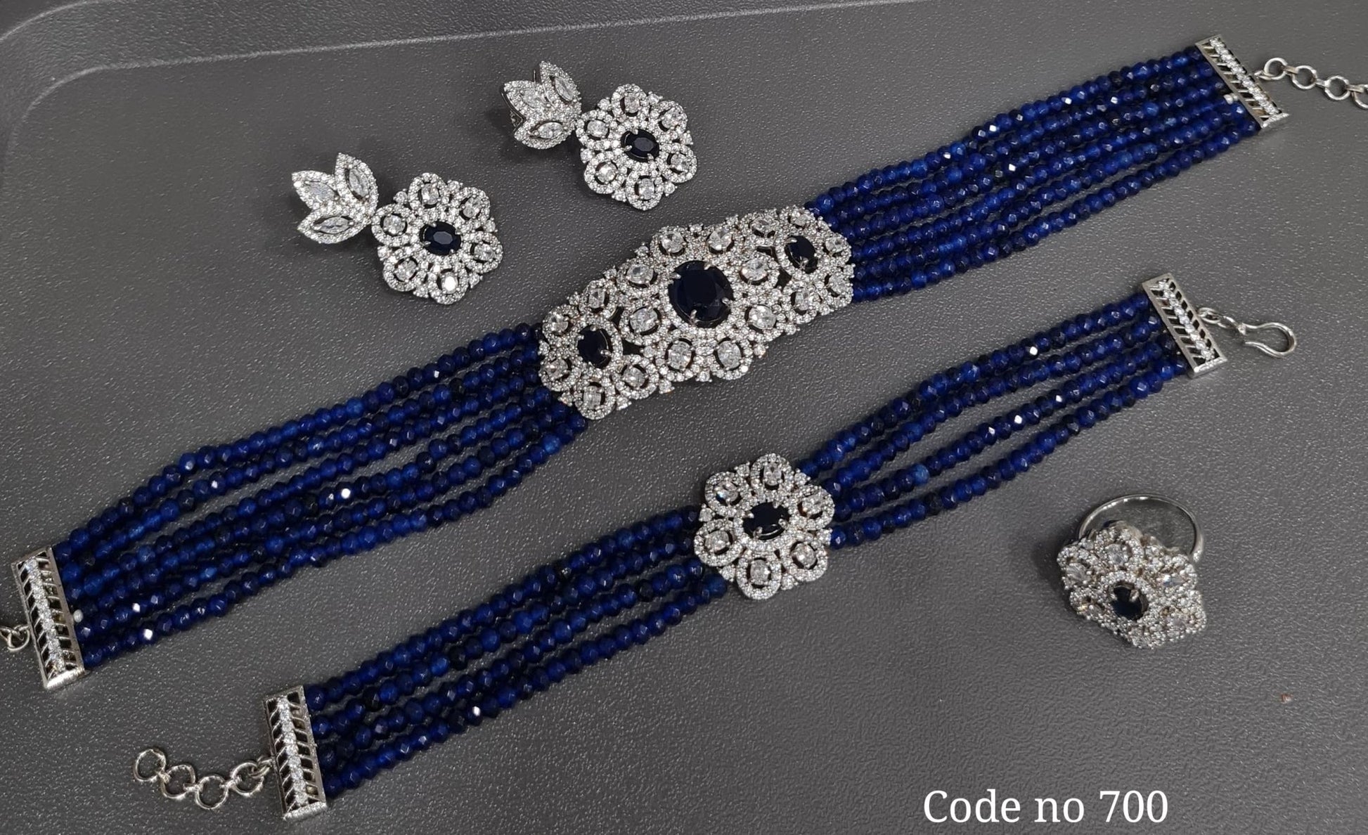 Cz Choker 03968 - KRISHNA'S SWETA JEWELLERY