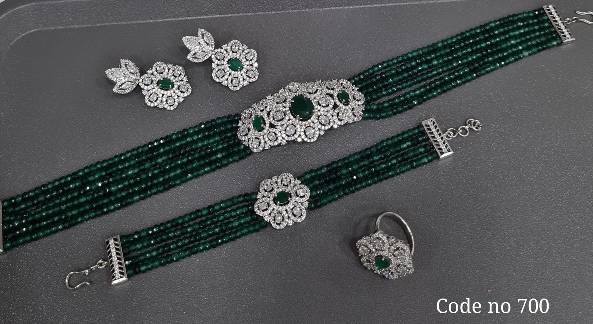 Cz Choker 03968 - KRISHNA'S SWETA JEWELLERY