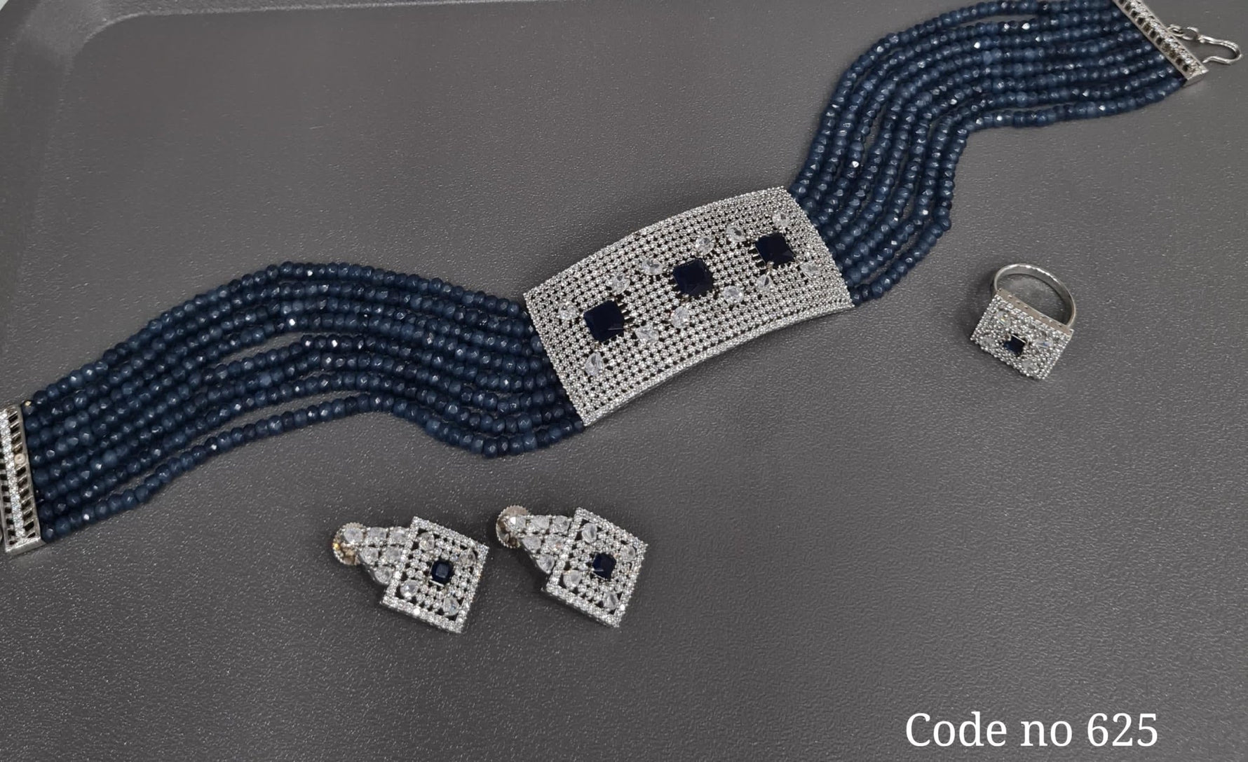 Cz Choker 03969 - KRISHNA'S SWETA JEWELLERY