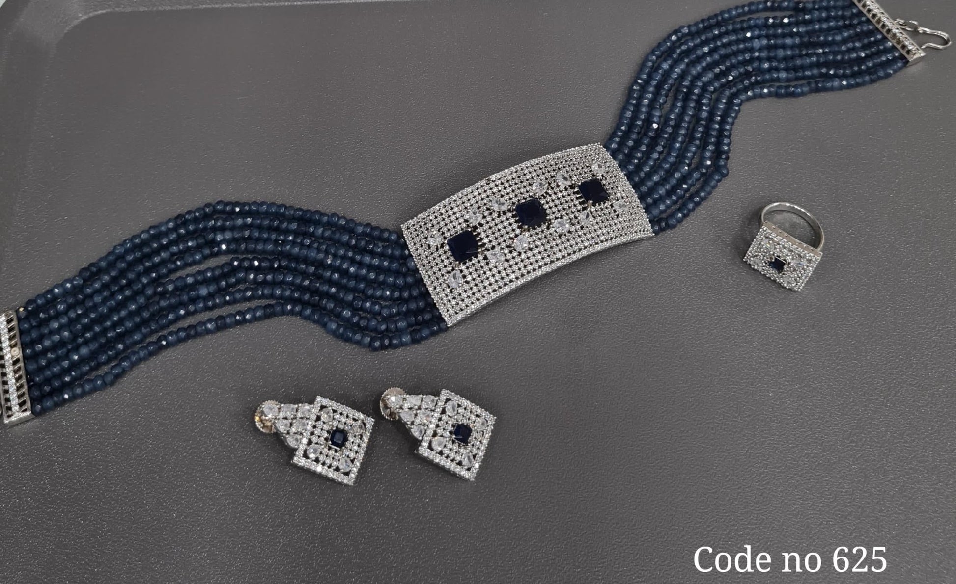 Cz Choker 03969 - KRISHNA'S SWETA JEWELLERY