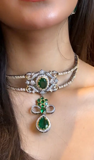 Cz Choker 04086 - KRISHNA'S SWETA JEWELLERY