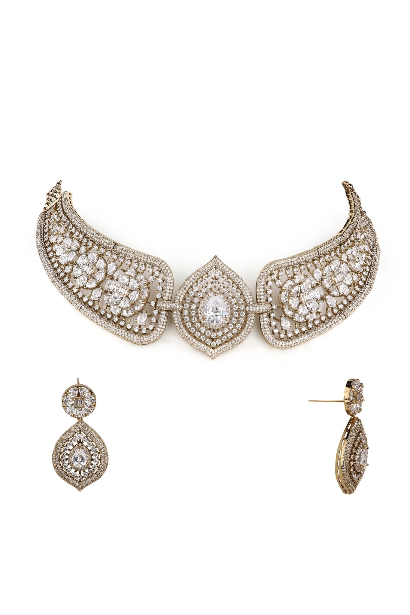 Cz Choker 04544 - KRISHNA'S SWETA JEWELLERY