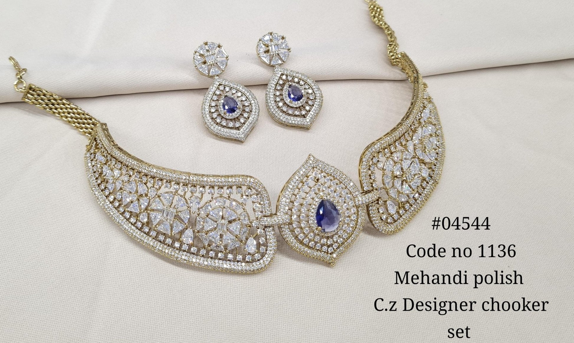 Cz Choker 04544 - KRISHNA'S SWETA JEWELLERY