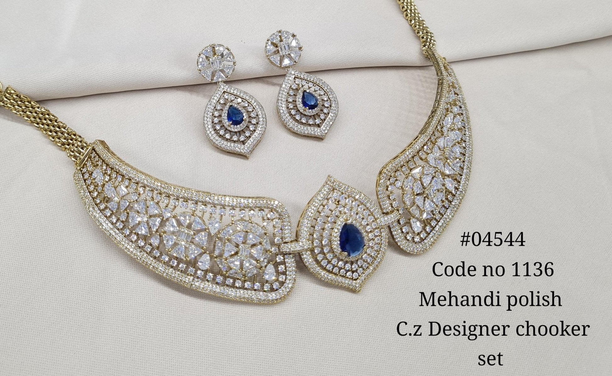Cz Choker 04544 - KRISHNA'S SWETA JEWELLERY