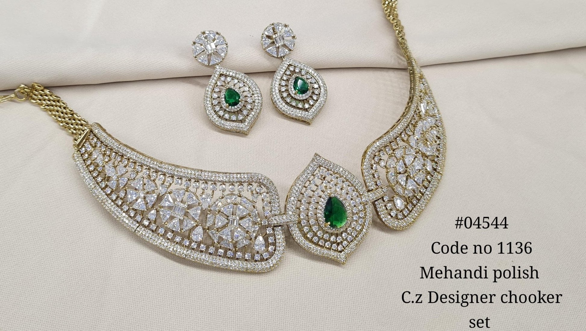 Cz Choker 04544 - KRISHNA'S SWETA JEWELLERY