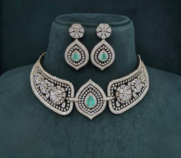 Cz Choker 04544 - KRISHNA'S SWETA JEWELLERY