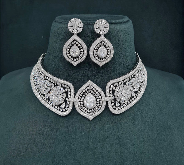 Cz Choker 04544 - KRISHNA'S SWETA JEWELLERY