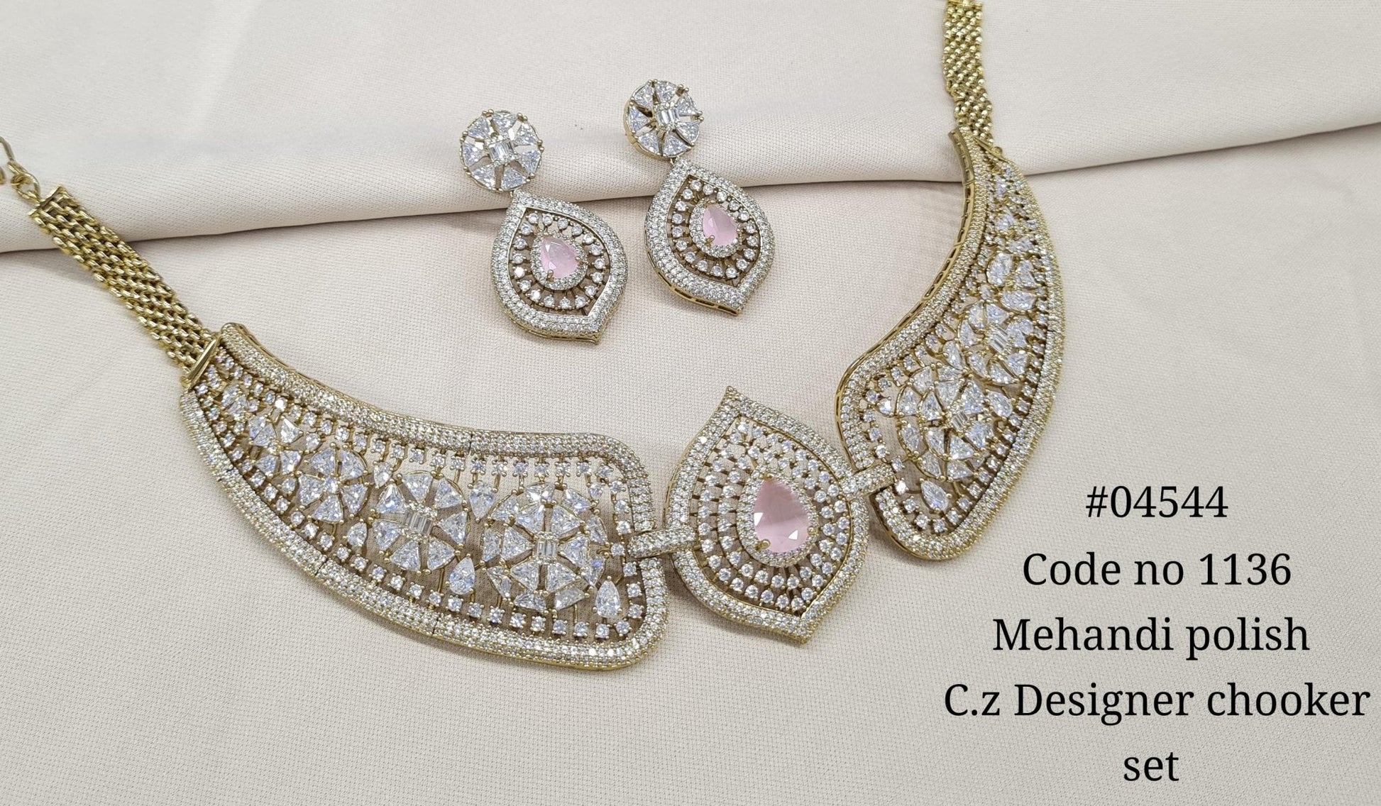 Cz Choker 04544 - KRISHNA'S SWETA JEWELLERY