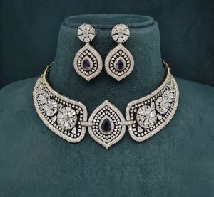Cz Choker 04544 - KRISHNA'S SWETA JEWELLERY
