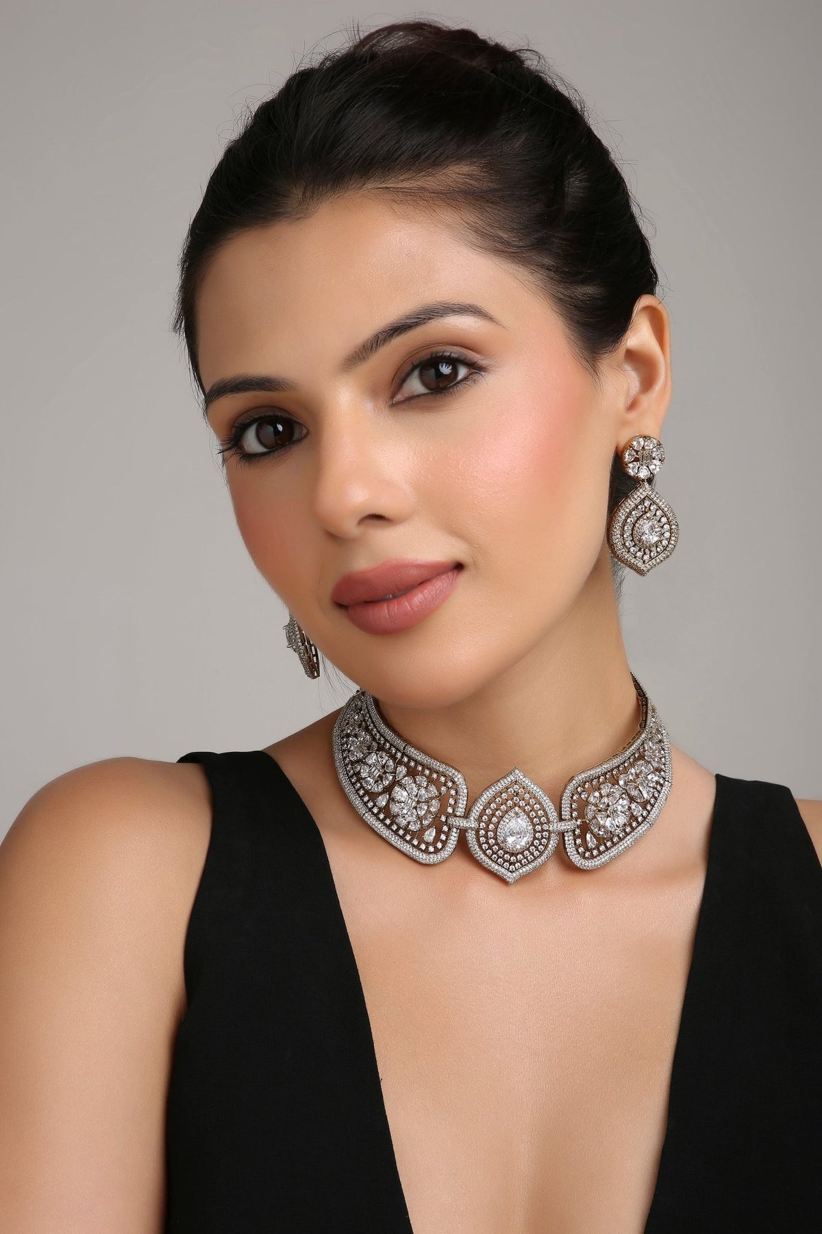 Cz Choker 04544 - KRISHNA'S SWETA JEWELLERY