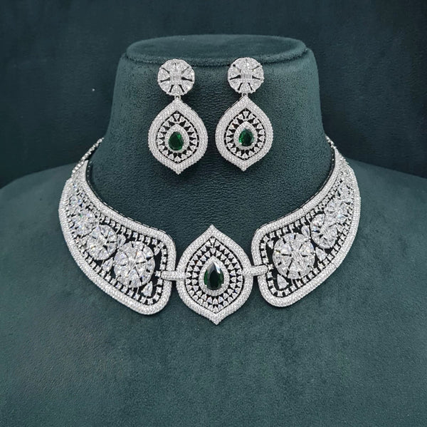 Cz Choker 04544 - KRISHNA'S SWETA JEWELLERY