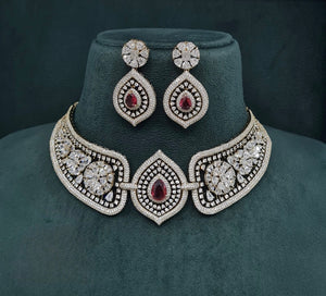 Cz Choker 04544 - KRISHNA'S SWETA JEWELLERY