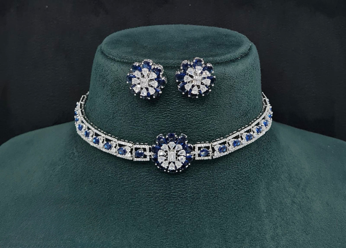 Cz Choker 10093 - KRISHNA'S SWETA JEWELLERY