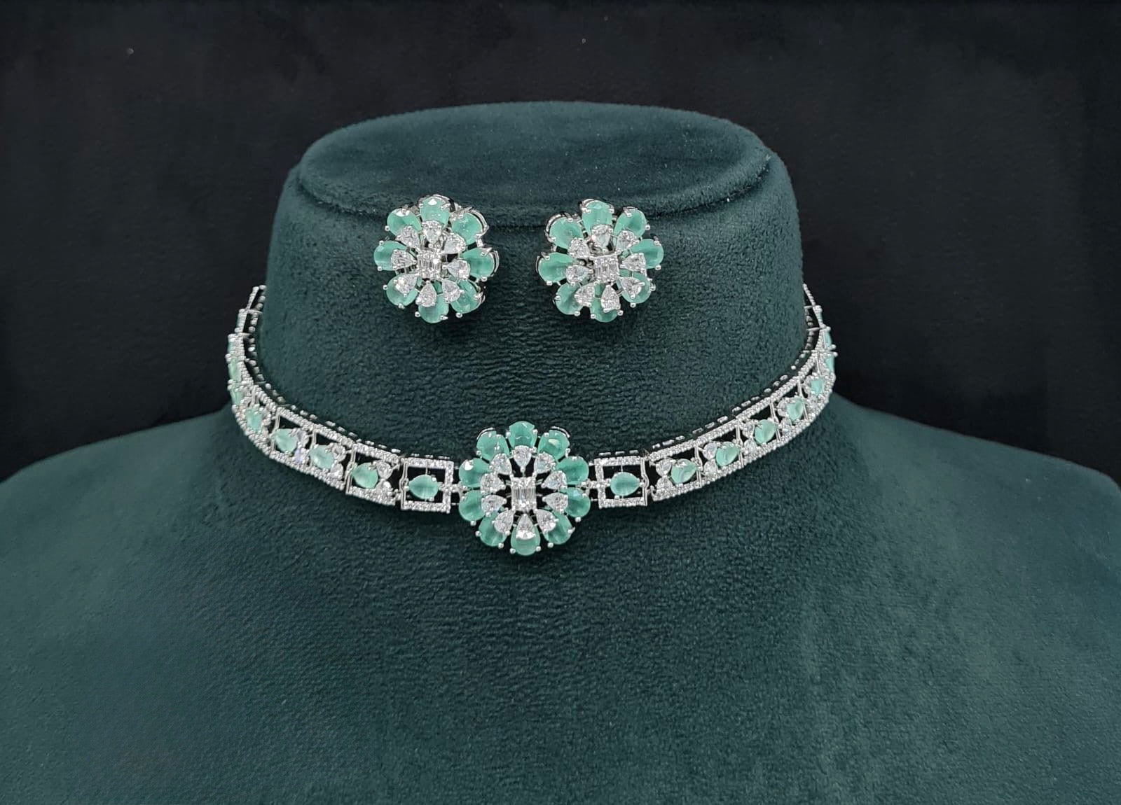 Cz Choker 10093 - KRISHNA'S SWETA JEWELLERY