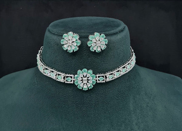 Cz Choker 10093 - KRISHNA'S SWETA JEWELLERY
