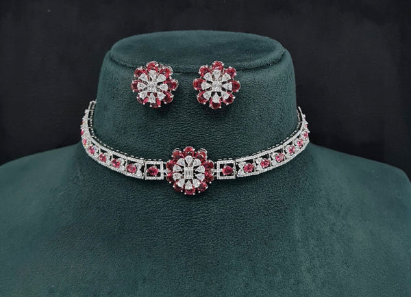 Cz Choker 10093 - KRISHNA'S SWETA JEWELLERY
