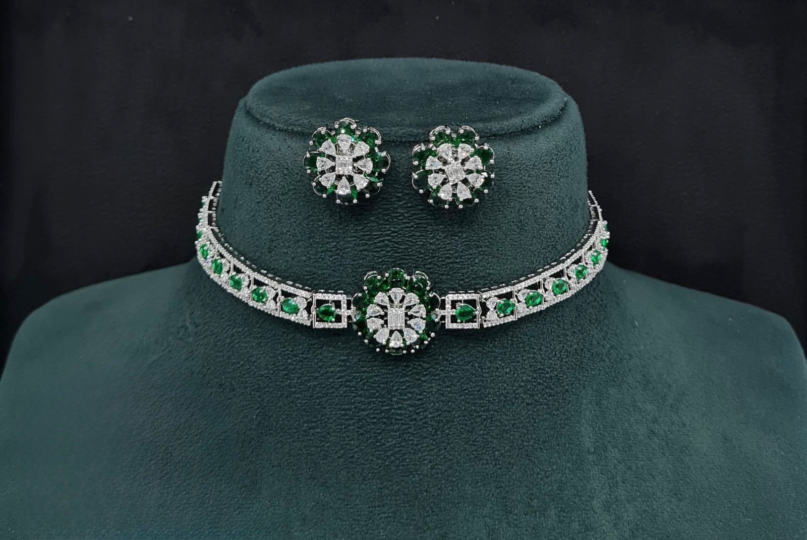 Cz Choker 10093 - KRISHNA'S SWETA JEWELLERY