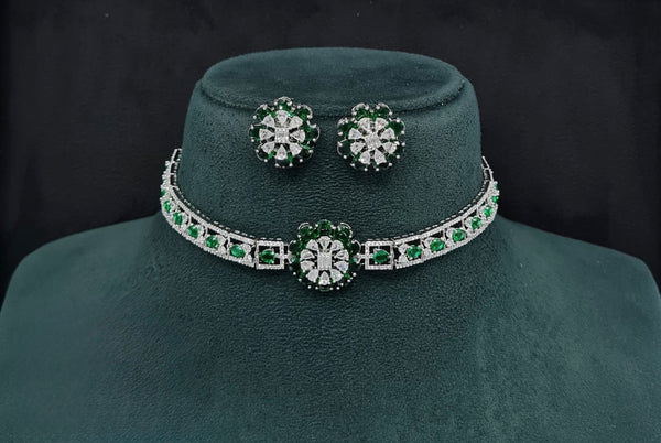 Cz Choker 10093 - KRISHNA'S SWETA JEWELLERY