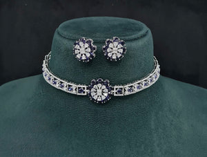 Cz Choker 10093 - KRISHNA'S SWETA JEWELLERY
