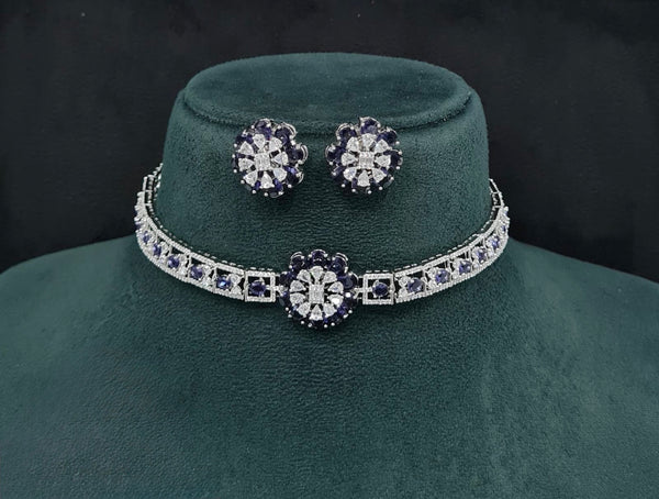 Cz Choker 10093 - KRISHNA'S SWETA JEWELLERY
