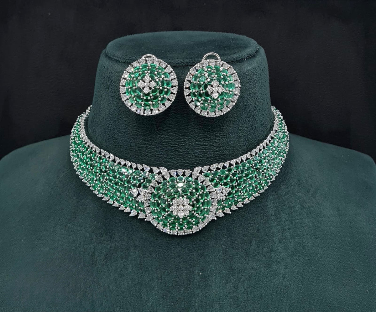 Cz Choker 10094 - KRISHNA'S SWETA JEWELLERY