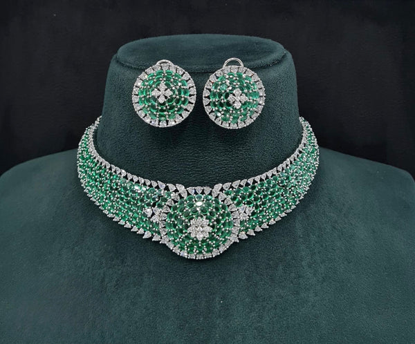 Cz Choker 10094 - KRISHNA'S SWETA JEWELLERY