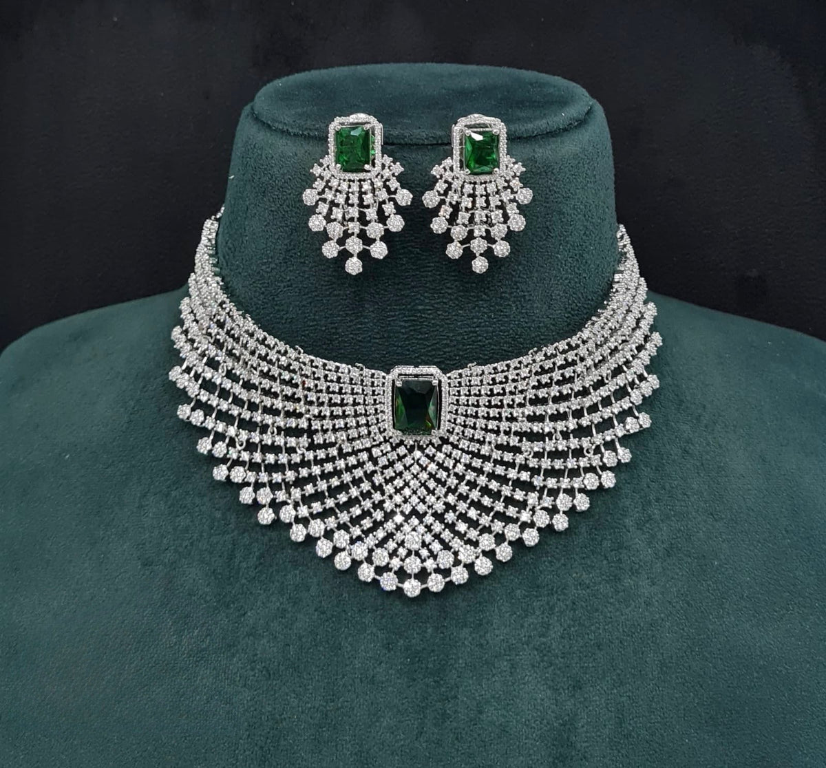 Cz Choker 10096 - KRISHNA'S SWETA JEWELLERY